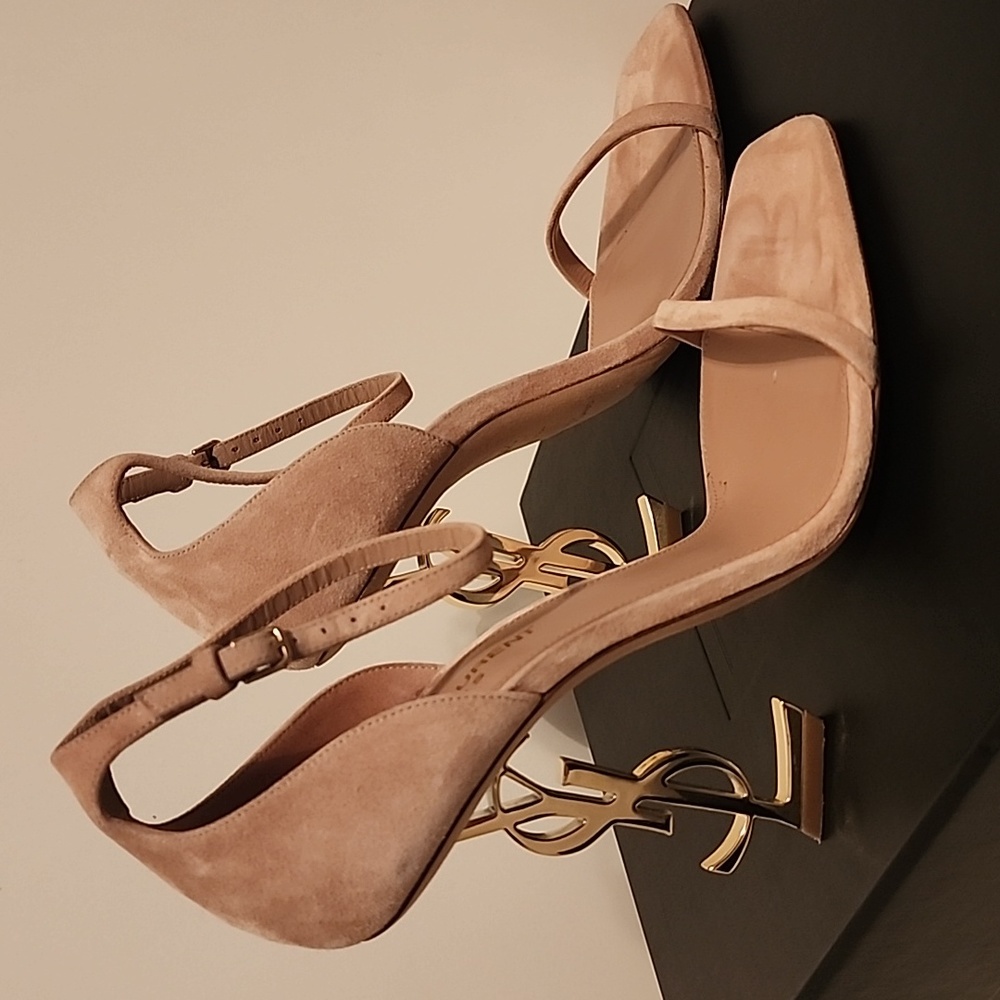 Saint Laurent Opyum Suede 110 YSL heels - Picture 2 of 10